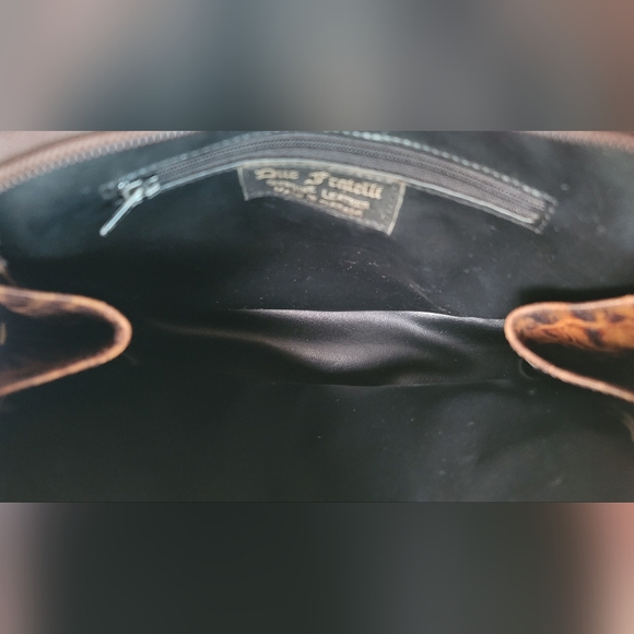 Due Fratelli Genuine Leather Handbag - Croc Embossed, Made in Canada - Picture 4 of 4